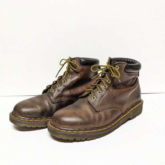 Vintage Dr Martens Boots 939 Ben US Men 9 EU 39 Brown Leather England 90s Y2K - Picture 2 of 10